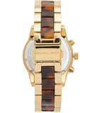Michael Kors Ritz Chronograph Gold Dial Two Tone Steel Strap Watch for Women - MK6322
