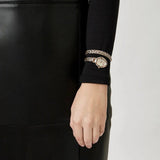 Just Cavalli Novara Silver Dial Two Tone Steel Strap Watch for Women - JC1L264M0075