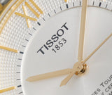 Tissot Chemin Des Tourelles Powermatic 80 Cosc Silver Dial Two Tone Steel Strap Watch For Men - T099.408.22.038.00