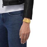 Tissot PRX Powermatic 80 Gold Dial Gold Steel Strap Watch for Men - T137.207.33.021.00