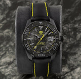 Tag Heuer Aquaracer Calibre 5 Black NATO Strap Carbon Dial Watch for Men - WBD218B.FC6446