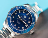 Tag Heuer Aquaracer 35mm Quartz Blue Dial Silver Steel Strap Watch for Women - WSY131L.BA0748