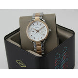 Fossil Tailor White Dial Two Tone Steel Strap Watch for Women - ES4396