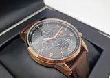Hugo Boss Navigator Grey Dial Brown Leather Strap Watch for Men - 1513496