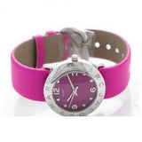Marc Jacobs Amy Purple Dial Red Leather Strap Watch for Women - MBM1138