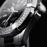 Tag Heuer Aquaracer Quartz Diamonds Black Dial Two Tone Steel Strap Watch for Men - WAY131E.BA0913