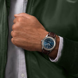 Breitling Navitimer 1 Automatic 41mm Blue Dial Brown Leather Strap Mens Watch - A17326211C1P1