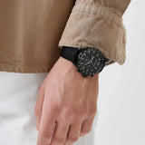 Emporio Armani Mario Chronograph Black Dial Black Nylon Strap Watch For Men - AR11453