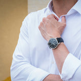 Tissot Chemin Des Tourelles Powermatic 80 Black Dial Black Leather Strap Watch For Men - T099.407.16.058.00