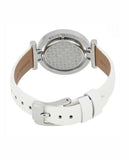 Michael Kors Averi Silver Dial White Leather Strap Watch for Women - MK2524