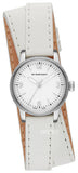 Burberry Utilitarian White Dial White Leather Strap Watch for Women - BU7846