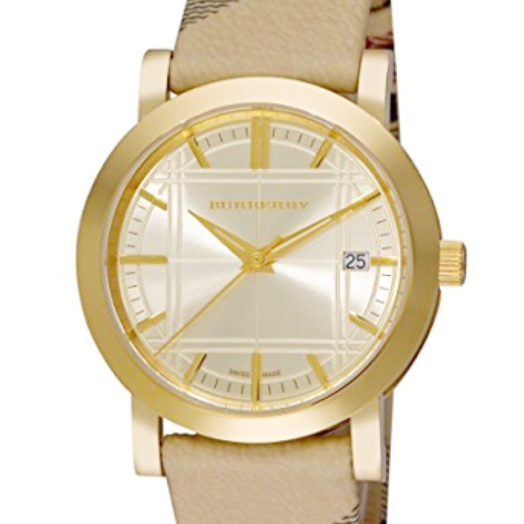 Burberry Heritage Silver Dial Leather Strap Watch for Women - BU1398