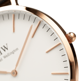 Daniel Wellington Classic Cambridge White Dial Two Tone NATO Strap Watch For Men - DW00100003