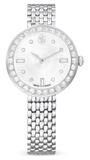 Swarovski Certa Crystals Silver Dial Silver Steel Strap Watch for Women - 5673022