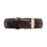 Daniel Wellington Classic York White Dial Brown Leather Strap Watch For Men - DW00100011