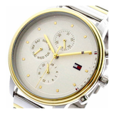 Tommy Hilfiger Blake Silver Dial Two Tone Steel Strap Watch for Women - 1781908