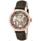 Fossil Boyfriend Automatic Skeleton Grey Dial Grey Leather Strap Watch for Women - ME3089