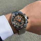 Tag Heuer Formula 1 Chronograph Ceramic Black Dial Silver Steel Strap Watch for Men - CAZ101AH.BA0842