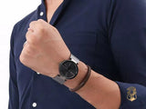 Gucci G Interlocking Quartz Grey Dial Grey Steel Strap Watch For Men - YA133210