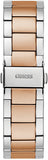 Guess Sunray Multifunction Crystals Silver Dial Two Tone Steel Strap Watch For Women - GW0616L3
