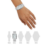 Fossil Raquel Three Hand Date Mother of Pearl Dial Silver Steel Strap Watch for Women - ES5306