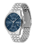 Hugo Boss Jet Chronograph Blue Dial Silver Steel Strap Watch for Men - 1513384