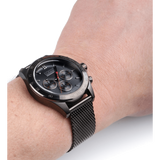 Hugo Boss Ikon Chronograph Grey Dial Grey Mesh Bracelet Watch for Men - 1513443