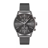 Hugo Boss Associate Chronograph Grey Dial Grey Mesh Bracelet Watch for Men - 1513870