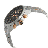 Hugo Boss Grand Prix Chronograph Black Dial Two Tone Steel Strap Watch for Men - 1513473
