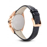 Hugo Boss Driver Chronograph Black Dial Black Leather Strap Watch for Men - 1513092