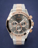 Hugo Boss Ikon Chronograph Grey Dial Two Tone Steel Strap Watch for Men - 1513339