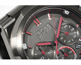 Hugo Boss Supernova Chronograph Grey Dial Grey Steel Strap Watch for Men - 1513361