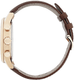 Hugo Boss Navigator Chronograph Grey Dial Brown Leather Strap Watch for Men - 1513496