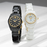 Versace DV One Mini Black Dial Black Steel Strap Watch for Women - VE9F00124