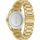 Hugo Boss Strike Blue Dial Gold Steel Strap Watch for Men - 1514172