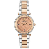 Versace Reve Analog Rose Gold Dial Two Tone Steel Strap Watch for Women - VE8B00424