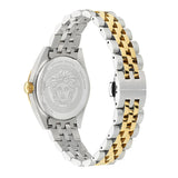 Versace V-Code Analog Green Dial Two Tone Steel Strap Watch for Women - VE8I00424