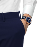 Tissot T-Sport Chrono XL Blue Dial Blue Leather Strap Watch for Men - T116.617.36.042.00