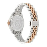Versace V-Code Analog White Dial Two Tone Steel Strap Watch for Women - VE8I00624