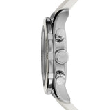 Emporio Armani Sportivo Chronograph White Dial White Rubber Strap Watch for Men - AR5947