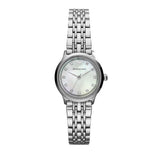 Emporio Armani Alpha Mother of Pearl Dial Silver Steel Strap Watch for Women - AR1803