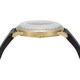 Emporio Armani Minimalist Green Dial Black Leather Strap Watch for Men - AR11601