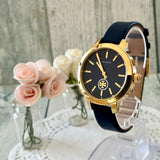 Tory Burch Collins Quartz Blue Dial Blue Leather Strap Watch for Women - TBW1203