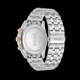Hugo Boss Skytraveller Chronograph Green Dial Silver Steel Strap Watch for Men - 1514195