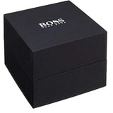 Hugo Boss Integrity Chronograph Black Dial Black Leather Strap Watch for Men - 1513777