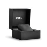 Hugo Boss Skytraveller Chronograph Black Dial Blue Leather Strap Watch for Men - 1514161