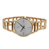 Calvin Klein Stately White Dial Rose Gold Steel Strap Watch for Women - K3G23626