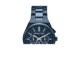 Michael Kors Lennox Chronograph Blue Dial Blue Steel Strap Watch For Women - MK9147