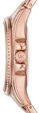 Michael Kors Mini Pilot Quartz Gold Dial Gold Steel Strap Watch For Women - MK7367