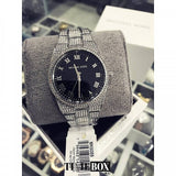 Michael Kors Channing Diamonds Black Dial Silver Steel Strap Watch for Women - MK6089